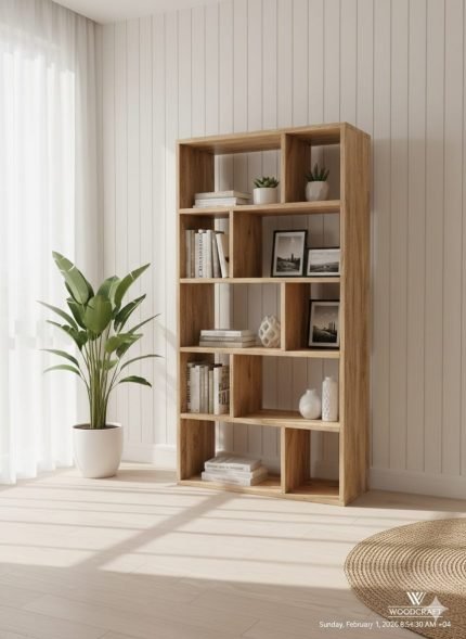 Mango wood book shelf