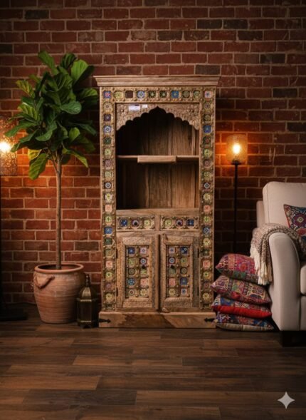 The Grand Jharokha Solid Wood Temple Unit