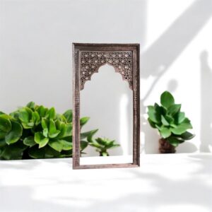 Mango Wood Mirror Frame with Carvings