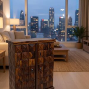 Royal Solid Wood Bar Counter / Luxury Home Bar Cabinet