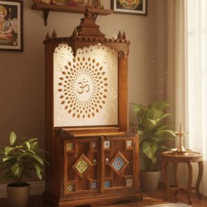 Premium Solid Wood Temple / Mandir for Home – Handcrafted Design