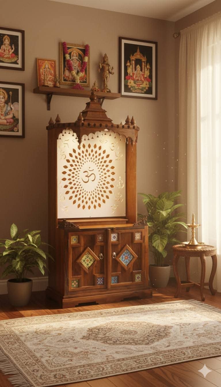 Premium Solid Wood Temple / Mandir for Home – Handcrafted Design