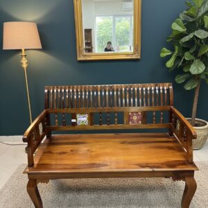 Royal Sheesham Wood 2-Seater Sofa Bench