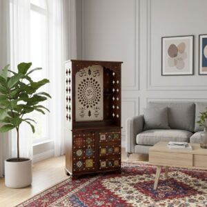 Handcrafted Solid Wood Home Temple / Mandir