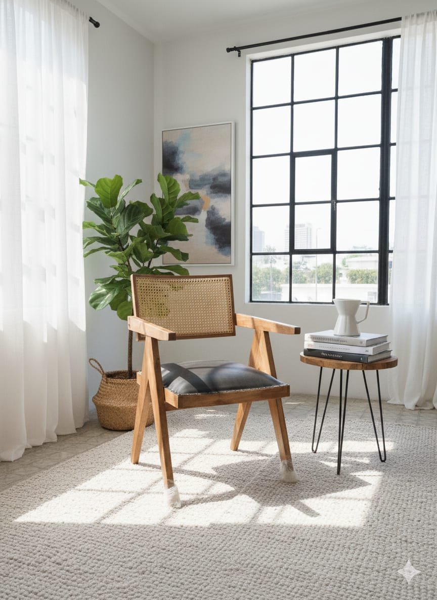 Timeless Elegance: The Jeanneret-Inspired Easy Chair. - Image 3