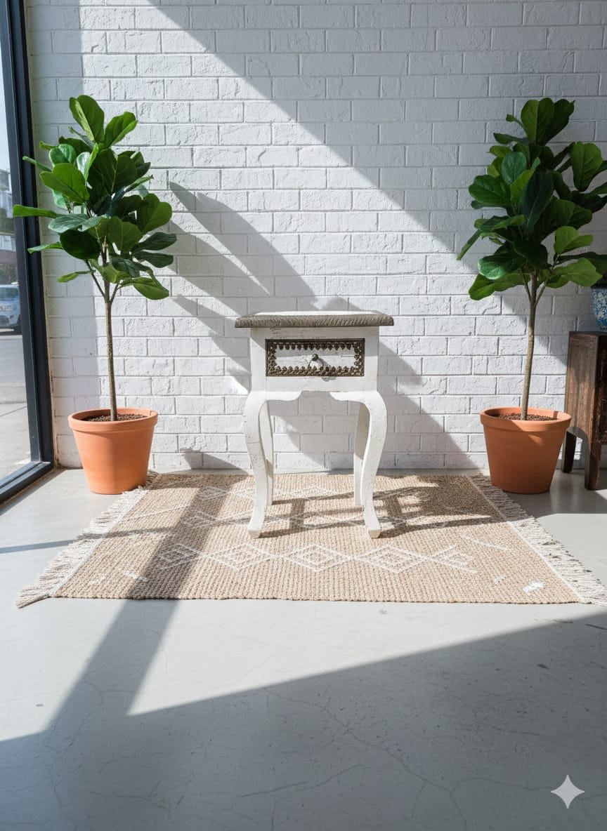 Vintage-Style Hand-Finished Bedside Table - Image 2