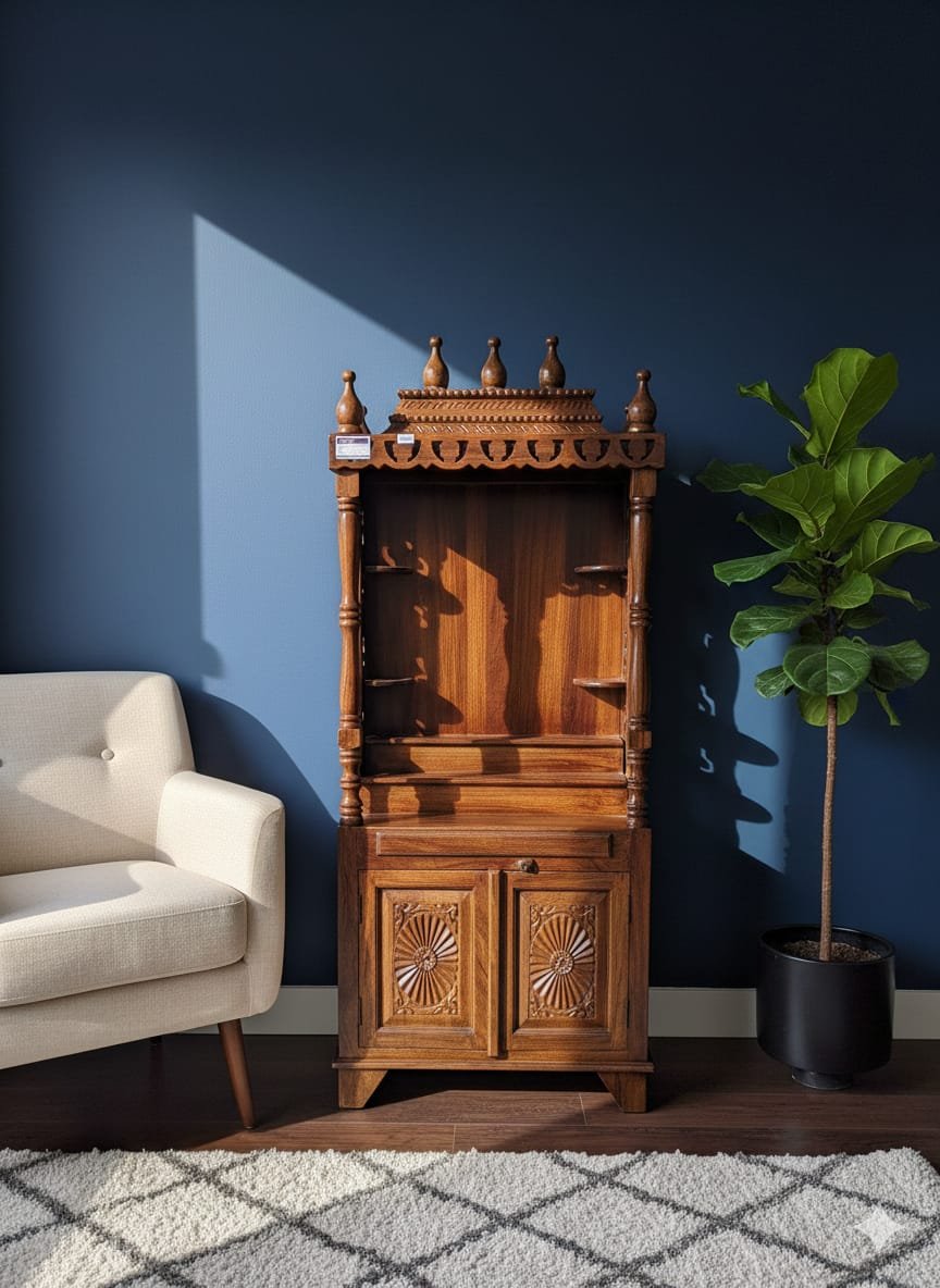 Handcrafted Sheesham Wood Home Temple - Image 4