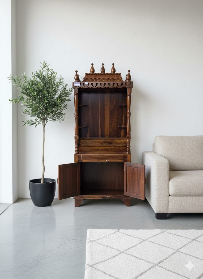 Handcrafted Sheesham Wood Home Temple - Image 5