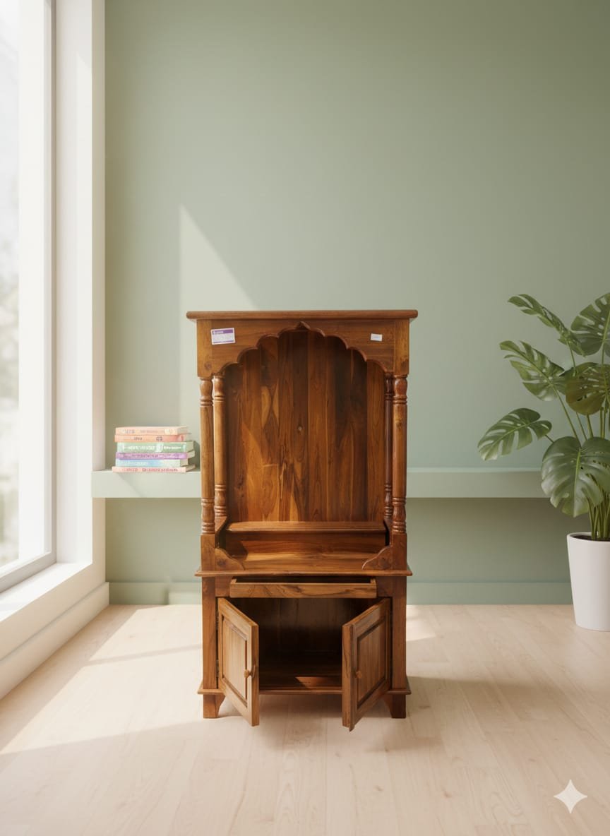 Handcrafted Sheesham Wood Home Temple - Image 5