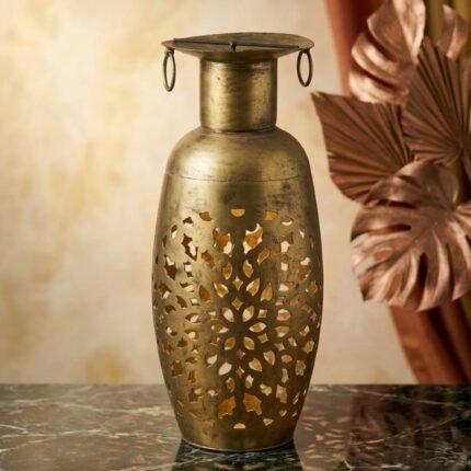 Handcrafted Antique Brass Flower Vase