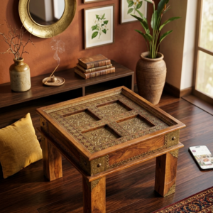 Handcrafted Sheesham Wood Centre Table