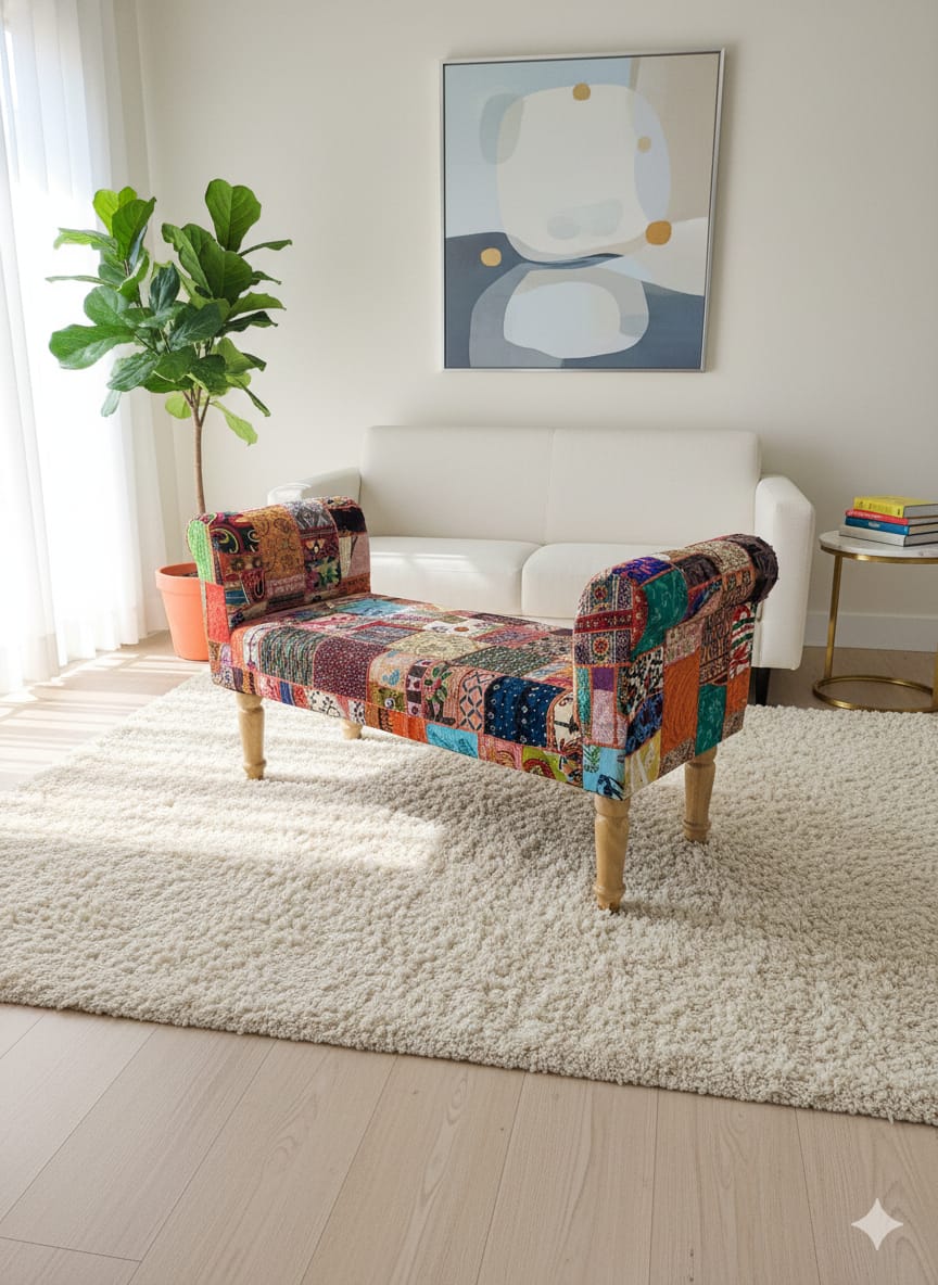 Handcrafted Diwan Sofa/Bench with Cussion