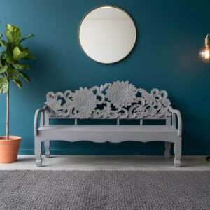Hand-Carved Floral Statement 3 Seater Sofa