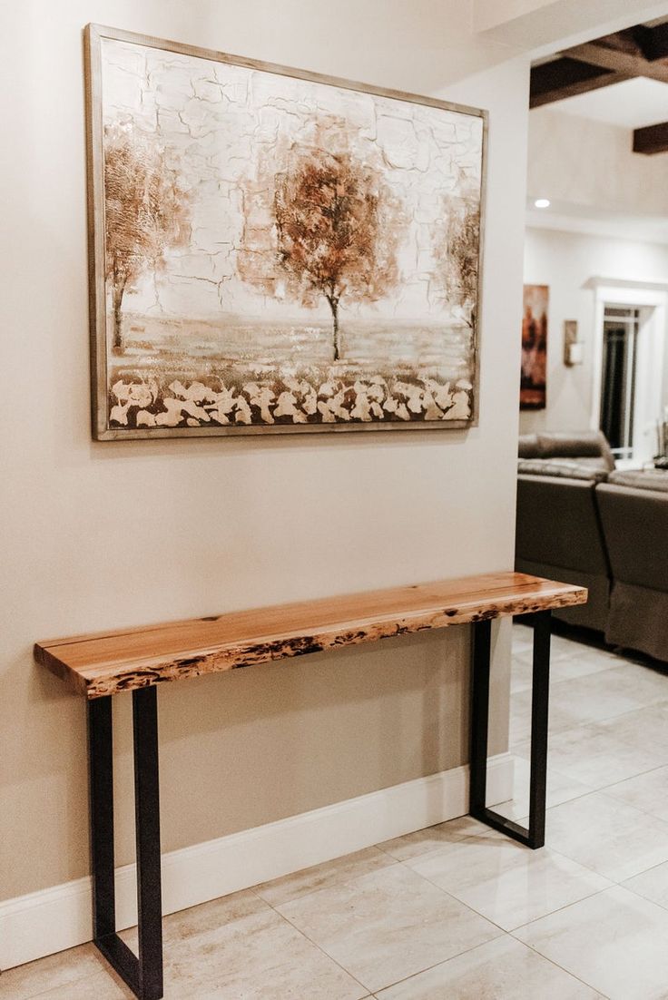 Acacia Wood Live-Edge Console Table - Image 5