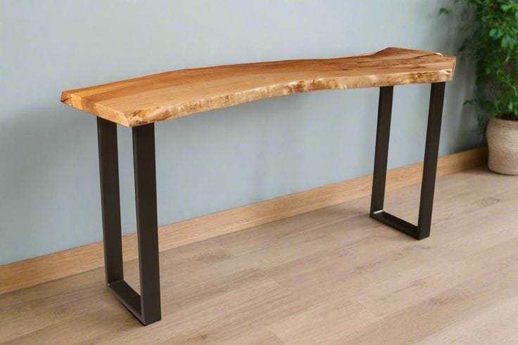 Acacia Wood Live-Edge Console Table - Image 4