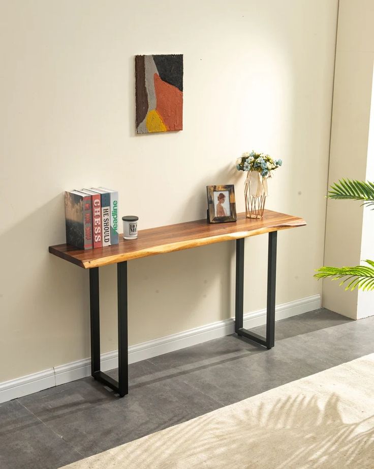 Acacia Wood Live-Edge Console Table