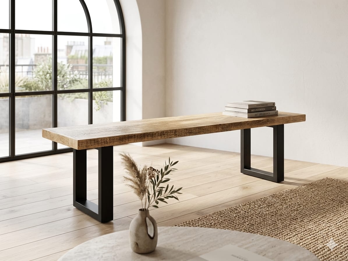 Solid Mango Wood Bench