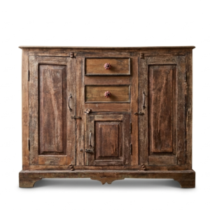 Antique Reclaimed Wood Multi-Compartment Sideboard