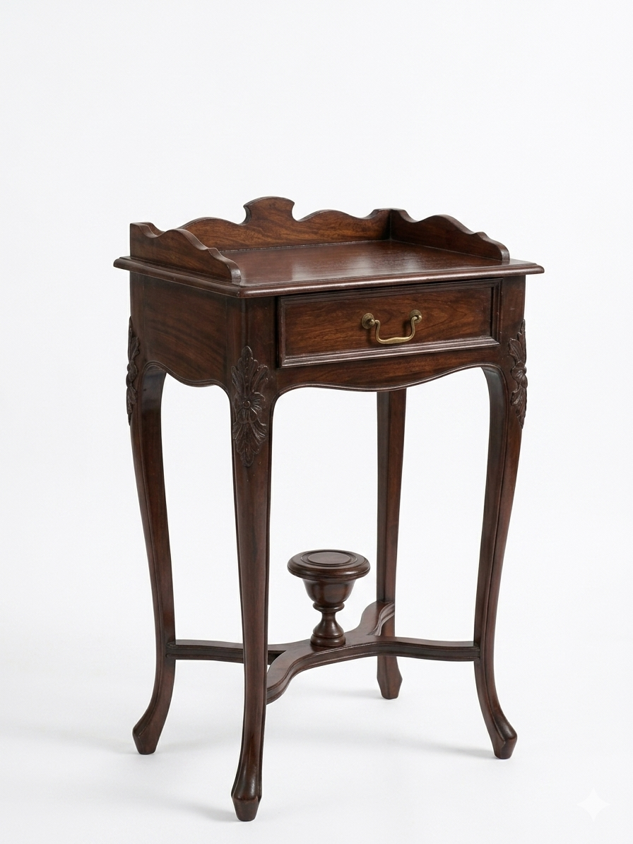 Antique-Style Solid Wood Telephone Stand & Compact Console Table - Image 2