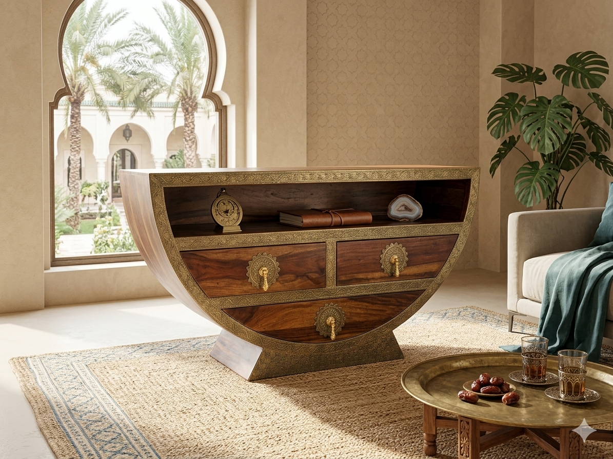 Royal Crescent Solid Wood Multi-Utility Chest of Drawer