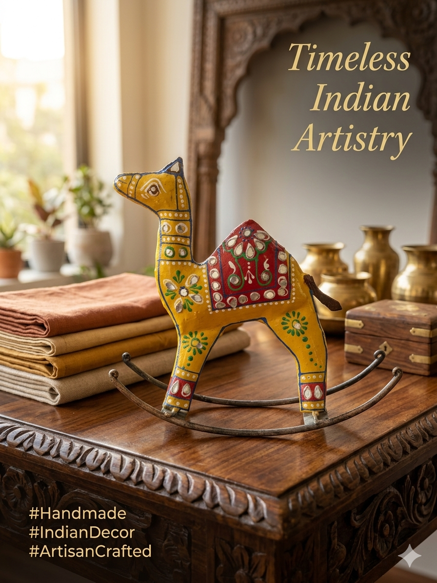 Hand-Painted Rocking Camel - Image 3