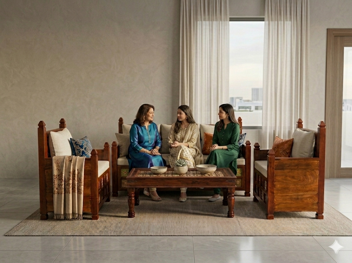 5-Seater Sofa Set (3+1+1) with Integrated Base Storage - Image 4