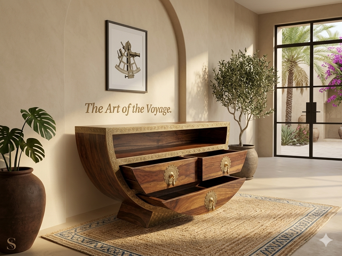 Royal Crescent Solid Wood Multi-Utility Chest of Drawer - Image 3