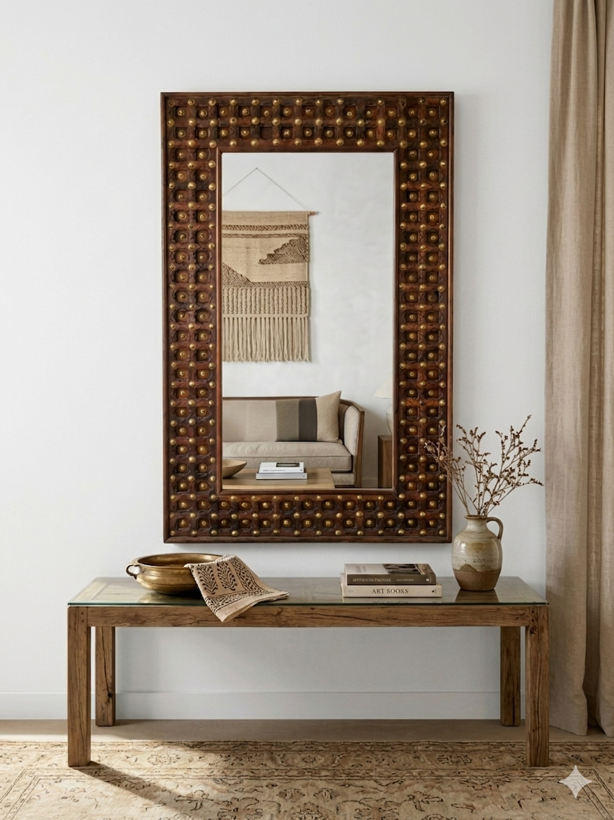 Handcrafted Solid Wood Mirror Frame 