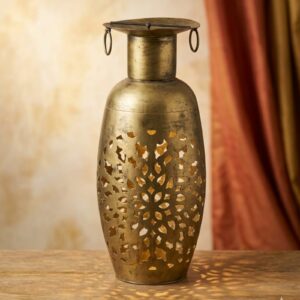 Handcrafted Antique Metal Flower Vase