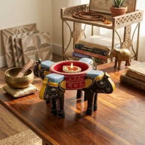 Hand-Painted Heritage Elephant Bowl