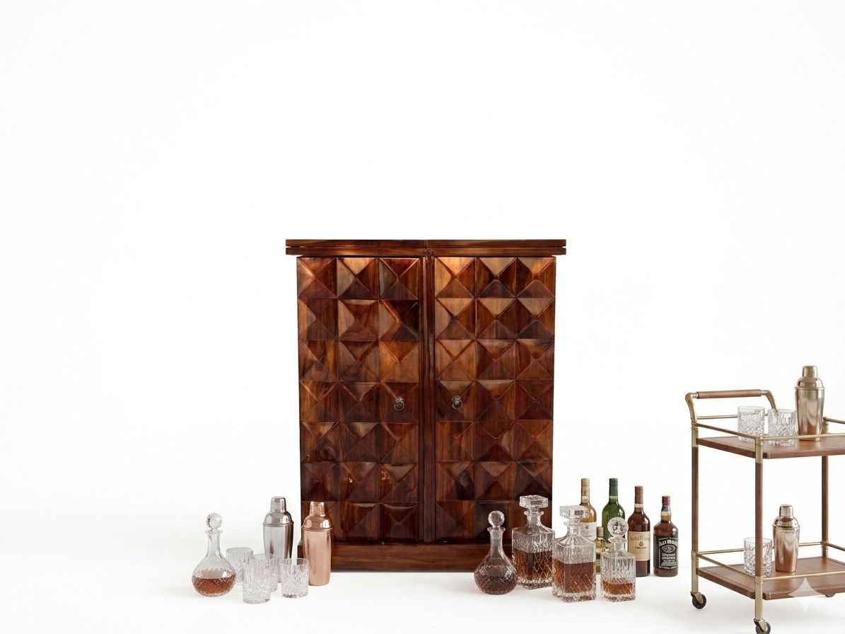 Royal Solid Wood Bar Counter / Luxury Home Bar Cabinet - Image 7