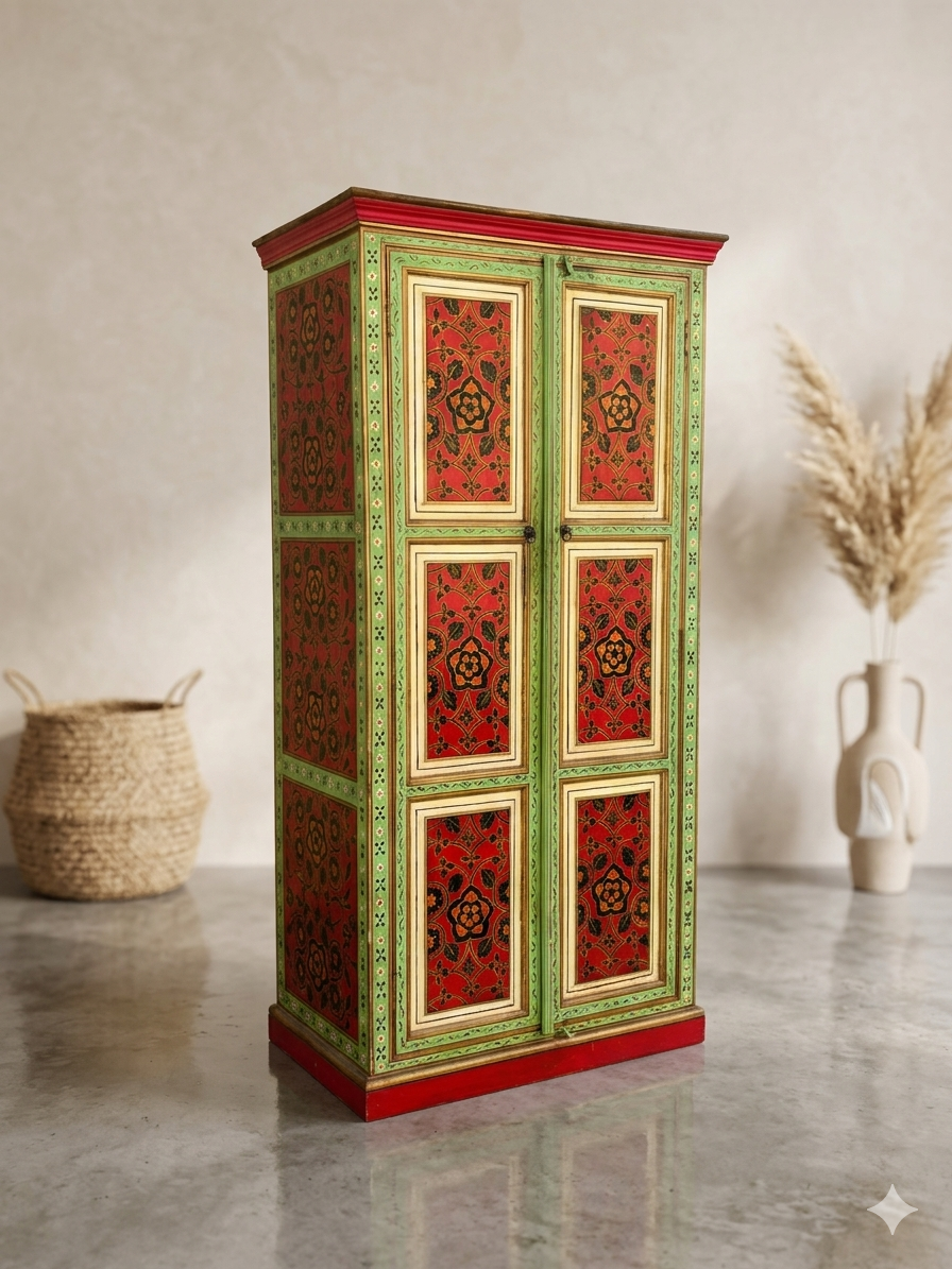 Artisanal Hand-Painted Wardrobe - Image 2