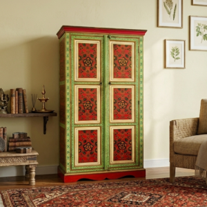 Artisanal Hand-Painted Wardrobe