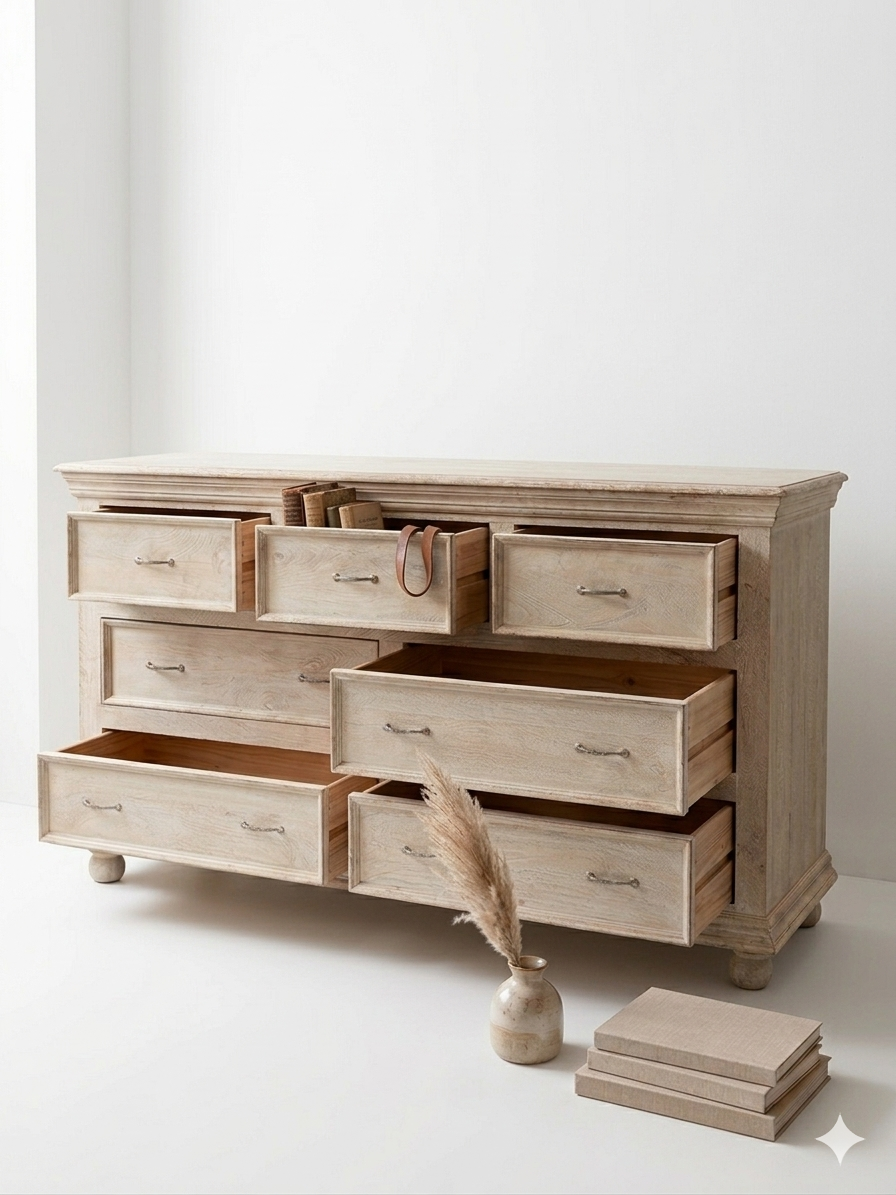 Rustic Transitional Drawer Storage Unit - Image 3