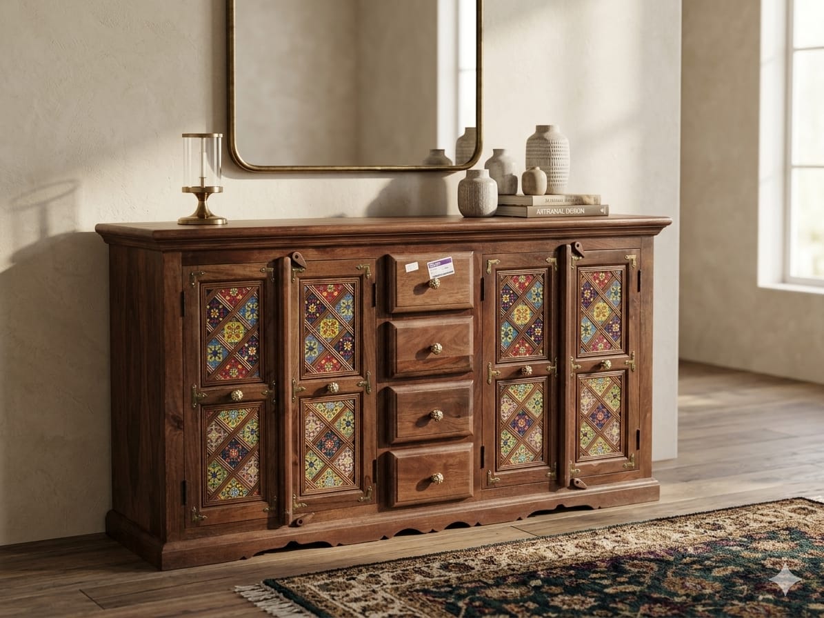 Handcrafted Solid Wood Sideboard