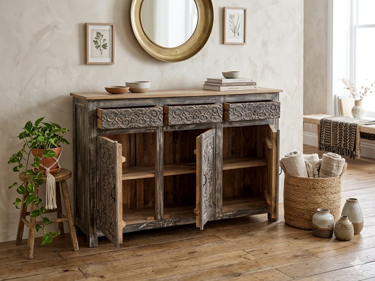 Handcrafted Solid Wood Sideboard - Image 2