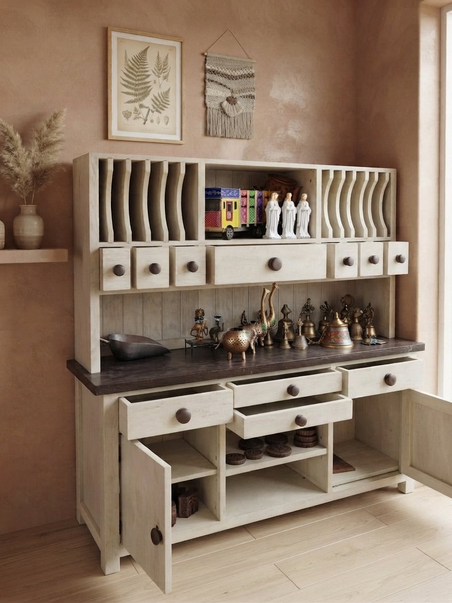 Solid Wood Hutch and Buffet - Image 3