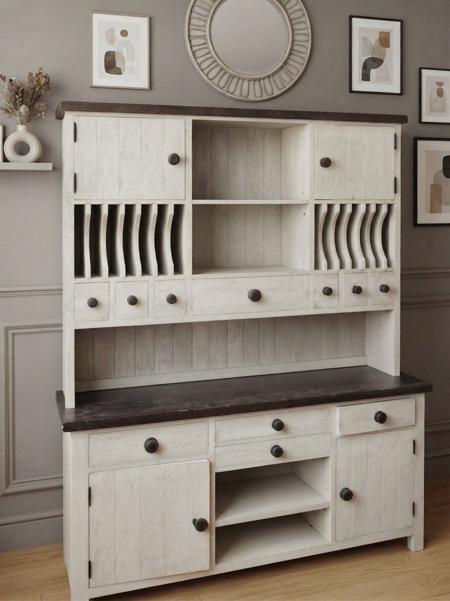 Solid Wood Hutch and Buffet - Image 4