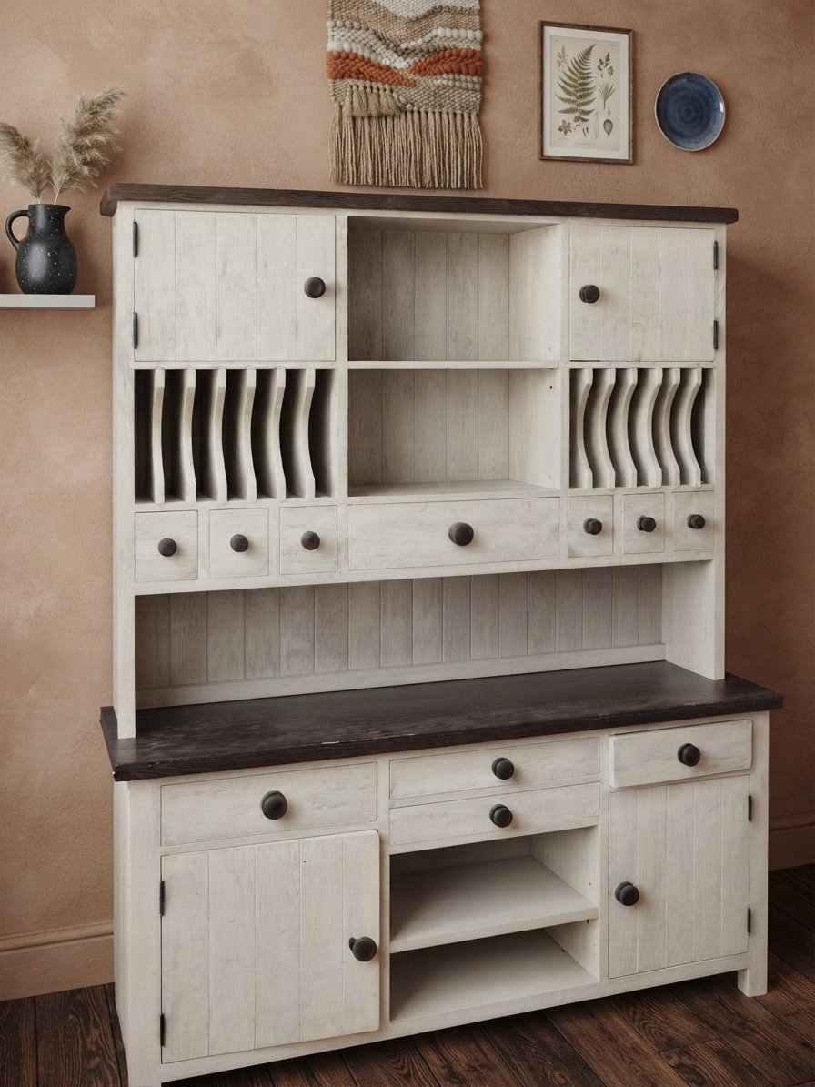 Solid Wood Hutch and Buffet